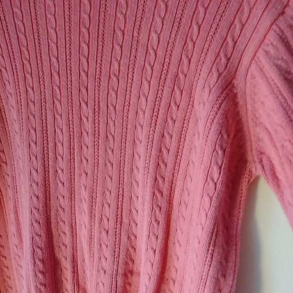 Talbots Pink Cable Knit Sweater - Picture 4 of 4